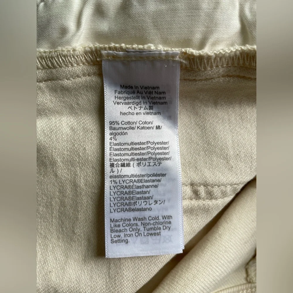 New J.Crew Women Cotton Thick Cream Pants Size 32